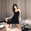 Dark Non-black Tube Top Suspender Dress Women's New Summer Tight Hip Skirt Drawstring Pleated Sexy Scheming Skirt