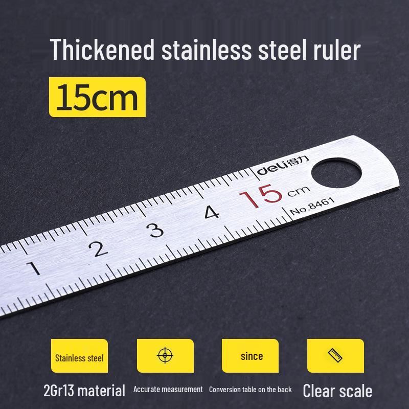 

Линейка из нержавеющей стали, 15/20/30/50см - Прецизионный офисный инструмент Steel Ruler