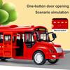 Dual Inertia Sliding Campus Bus Car Model Simulation Sound and Light Music Educational Toy Bus Car Toy Children's Birthday Gift
