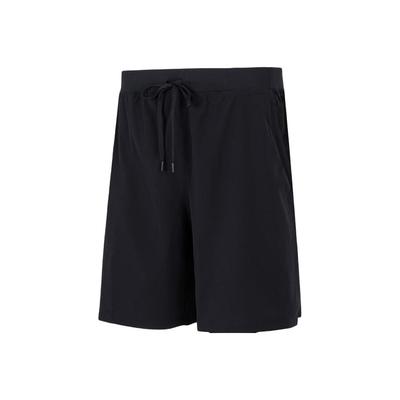 Solid Color Belted Breathable Casual Shorts Men Bottoms Black 1351189-002