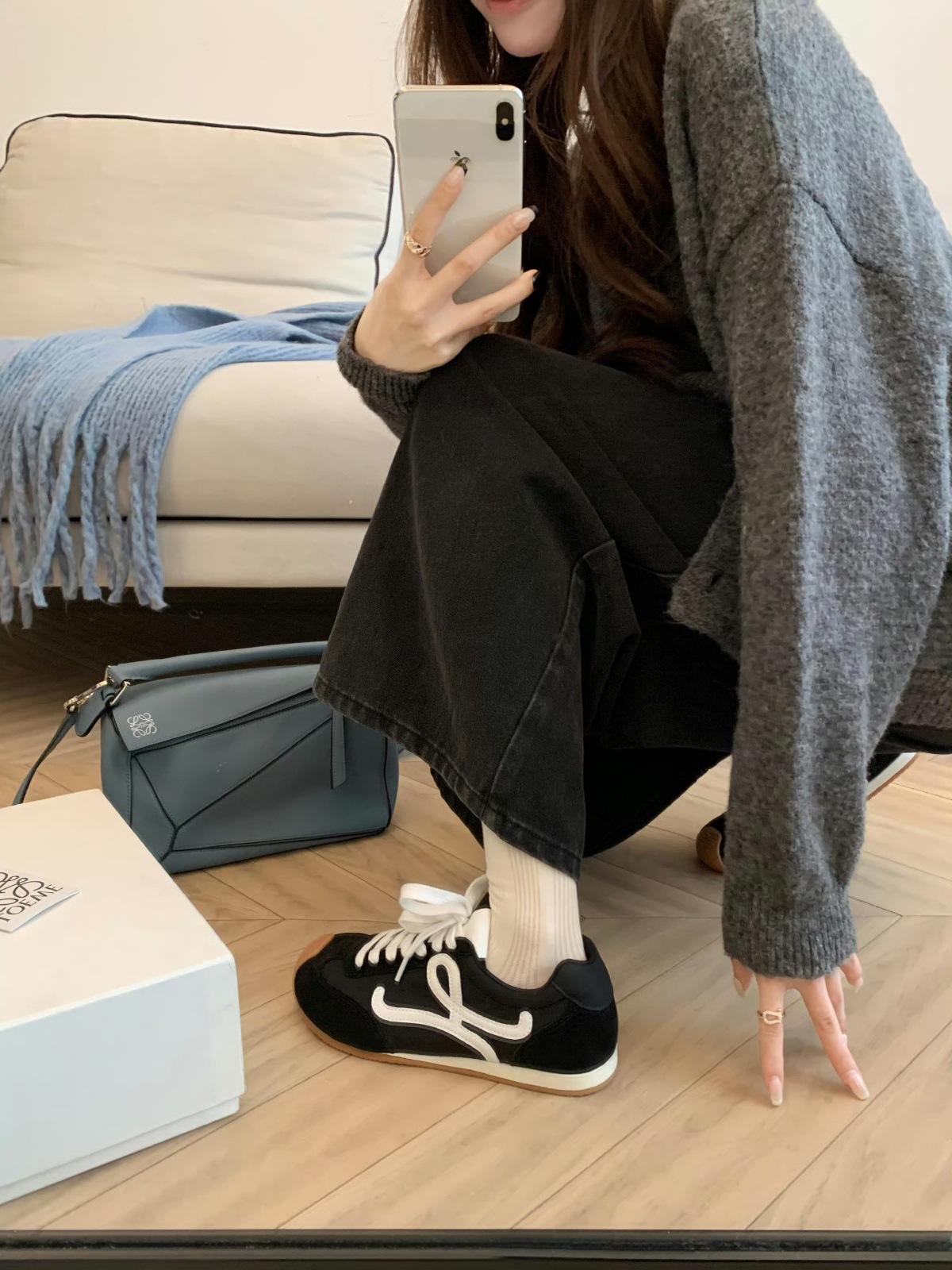 

Версия из коровьей кожи~ 2025 новая кожа матовая уродливая милая повседневная спортивная женская обувь немецкие тренировочные туфли женские на платформе обувь Форреста Гампа 40