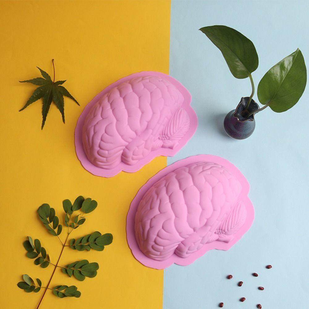 Scary Brain Silicone Mold Body Parts Human Brain Cake Mould Fondant Mold   Kitchen