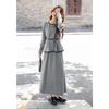 Mocana Elegant Long Sleeve Knit Cardigan & Long Dress Set