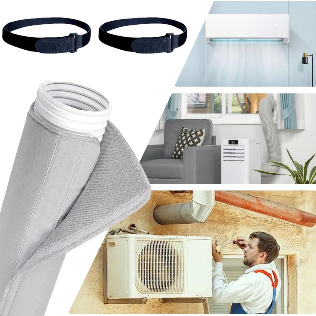 Hot Summer Ac Hose Insulation Wrap with adjustable straps insulated air conditioner hose pipe vent cover fast shipping