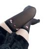 Cartoon Cartoon Face Expression Print Lolita Short Skirt Jk Stockings, Knee Socks, Cute Black Stockings