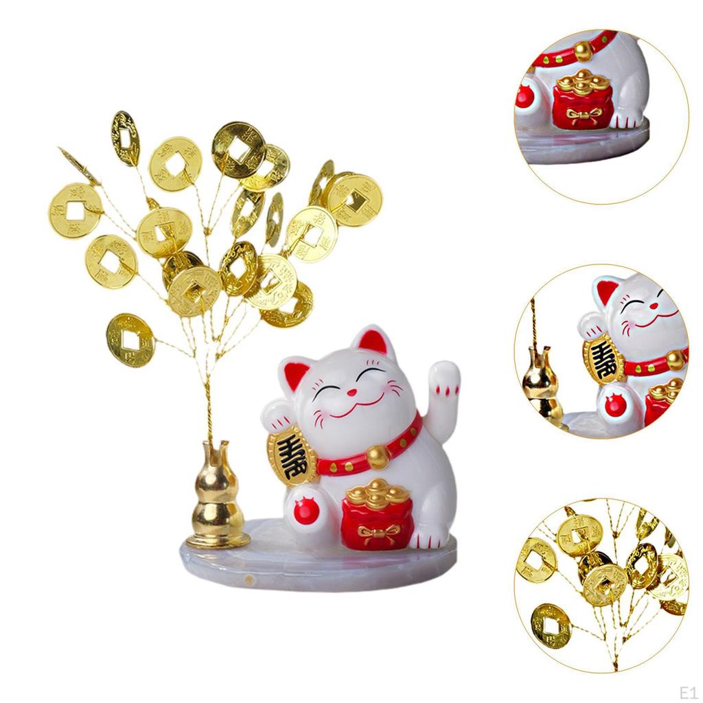 Lucky Cat Animal Statue Figurine Gabement of Household Cleaning Niche Sculpture Feng Shui Decoration