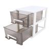Schreibtisch mit 2 Schubladen, Kunststoff, stapelbar, transparent, Desktop-Aufbewahrungsbox für Büromaterial, für Zuhause, Wohnheim