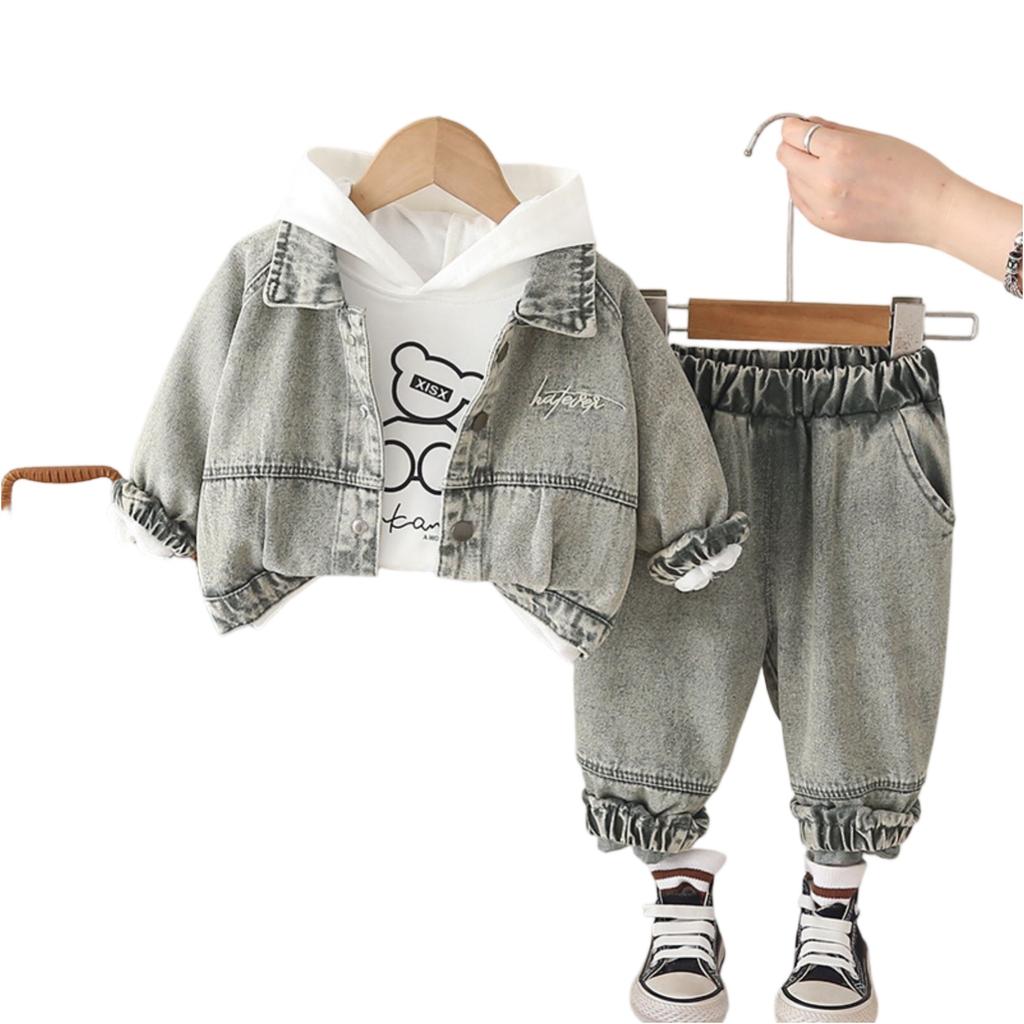 Kids Casual Long-Sleeve Set, Comfortable Daily Wear Outfits