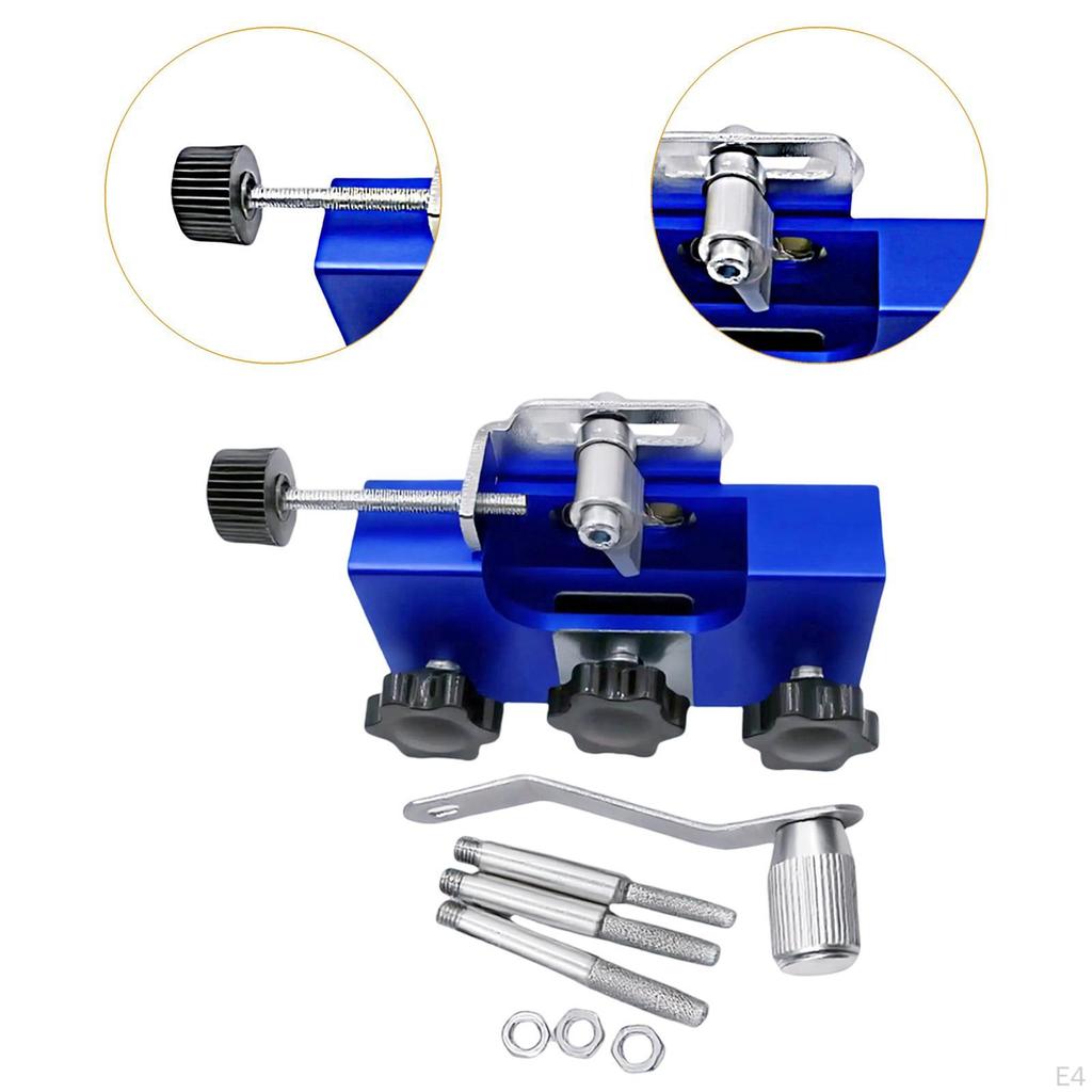 Sharpening Tool Jig Hand Crank Compact for Garden Worker Professional with 4/5/6mm Grinding Heads