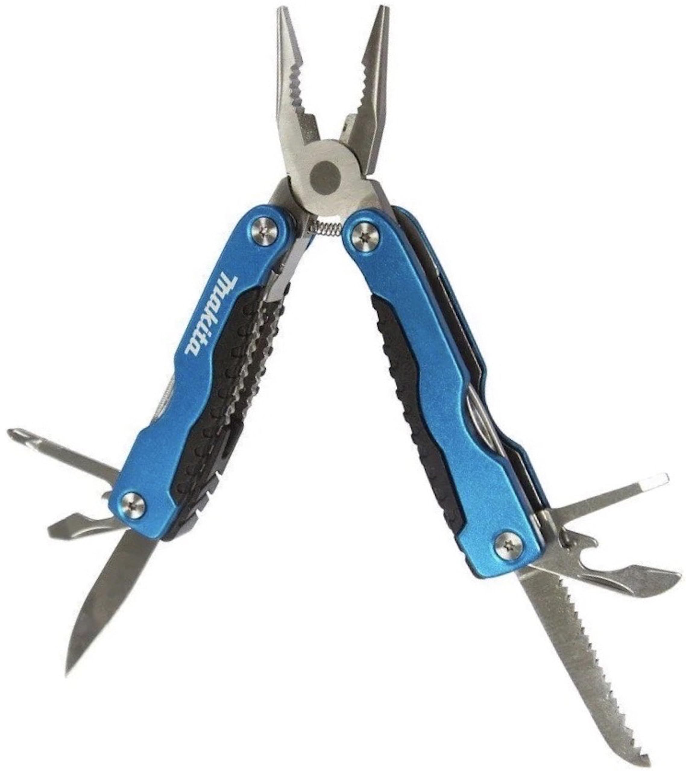 

Makita Folding Stainless Knife PGC-120040 Multi-Tool, Multi-Function Pliers, Knife, Multi-Pliers, Steel, 10-Tool [Used] синий
