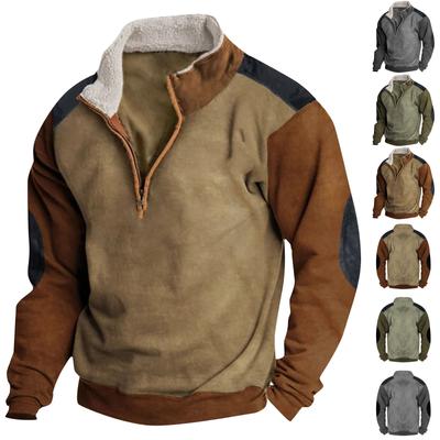 Spring And Autumn Men's Standing Collar Sweatshirt Is Outdoor Casual Sweaters Tops