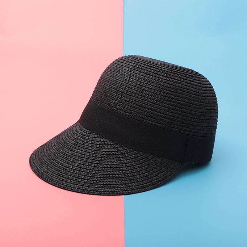

Fashion Lovely Peaked Cap for Women 2021 New Straw Hat Woman Outdoor Student Casual Sun Hats Sunscreen Summer Baseball Cap 56-58CM чорний