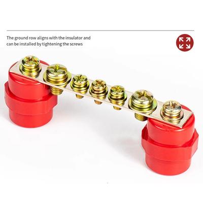 Pack of 10 Red BMC Busbar Spacers SM30 M6 for Enhanced Electrical Safety