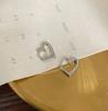 New Hollow Heart Earrings For Women Korean Edition Trendy Instagram Style Earrings Simple Small Exquisite Silver Needle Earrings