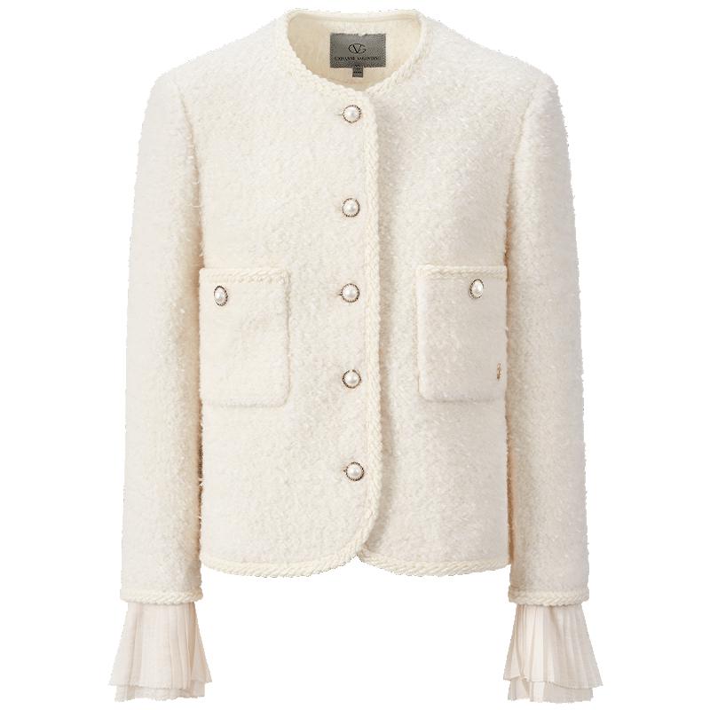 

GIOVANNI VALENTINO Women s Faux Lamb Wool Blend Short Jacket L