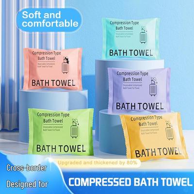 Portable Disposable Compressed Towel - Thickened Facial Cleansing & Bath Towel with Individual Packaging