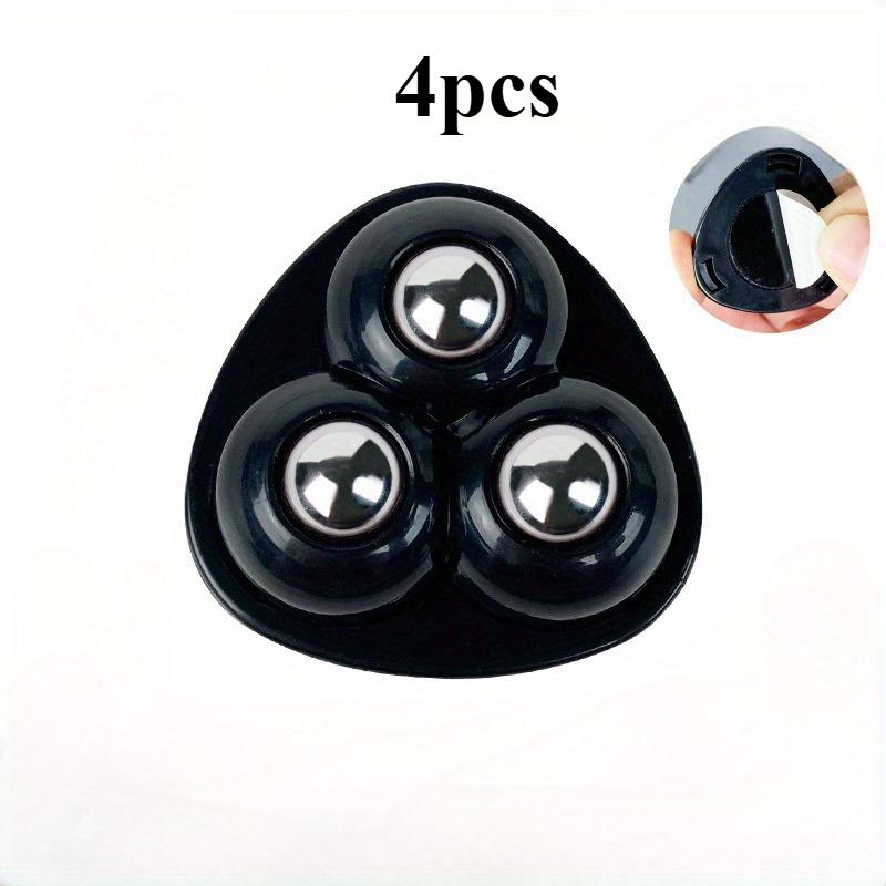 4PCSAdhesive three-bead universal wheel ball-free pulley load-bearing wear-resistant householdhardware universal castors movable