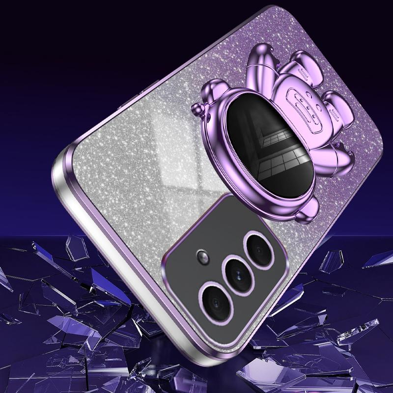 For Samsung Galaxy A55 5G Shockproof Astronaut Kickstand Phone Case PC+TPU Anti-scratch Phone Cover
