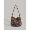 Autumn Winter New Korean Version Ins Style Imitation Lamb Wool Large Capacity Shoulder Underarm Bag Fashion Versatile Leopard Print Tote Bag