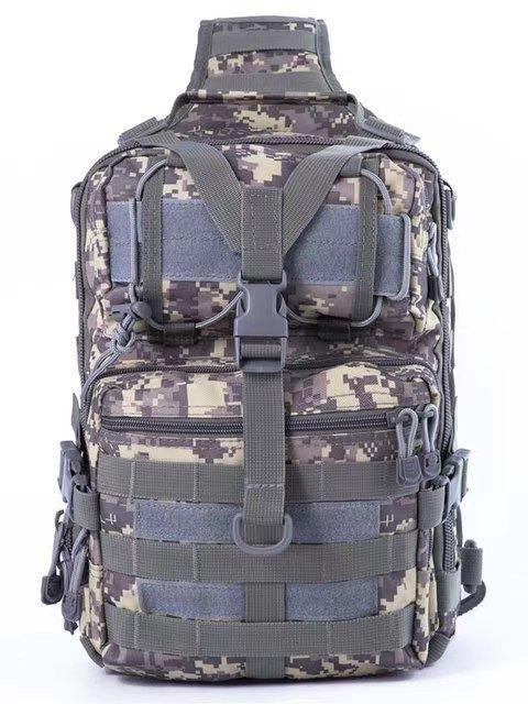 Borsa da Petto da Uomo Zaino Militare Pacchetto Tattico d'Assalto Borsa a Tracolla a Bandoliera Zucchino Impermeabile Borsa Zaino da Esterno Trekking Campeggio Pacco Borsa a Spalla da Uomo