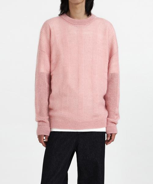 Youth Mohair Crew-Neck Knit Pink/M