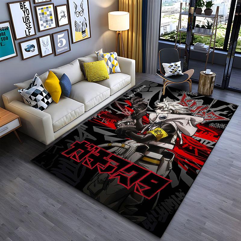 Anime Warrior Graphic Carpet suitable as a non-slip mat for the living room or bedroom sofa