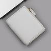 Minimalist PU Leather Men's Short Wallet Black White Large Capacity Multiple Pockets Zipper Design Retro Coin Purse Men Boys