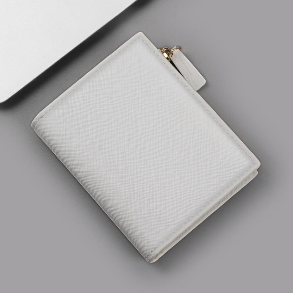 

Minimalist PU Leather Men s Short Wallet Black White Large Capacity Multiple Pockets Zipper Design Retro Coin Purse Men Boys білий