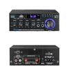 AK45 2-Kanal Bluetooth Stereo-Verstärker mit USB SD AUX FM-Eingang LCD-Display Mikrofon-Eingang Fernbedienung