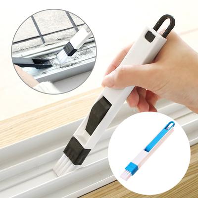 Brosse de Nettoyage de Rail de Fenêtre Polie Outils de Nettoyage de Moustiquaire Fenêtre Clavier Touche de Piano Nettoyage Fente Rainure Pelle à Poussière Brosse à Épousseter