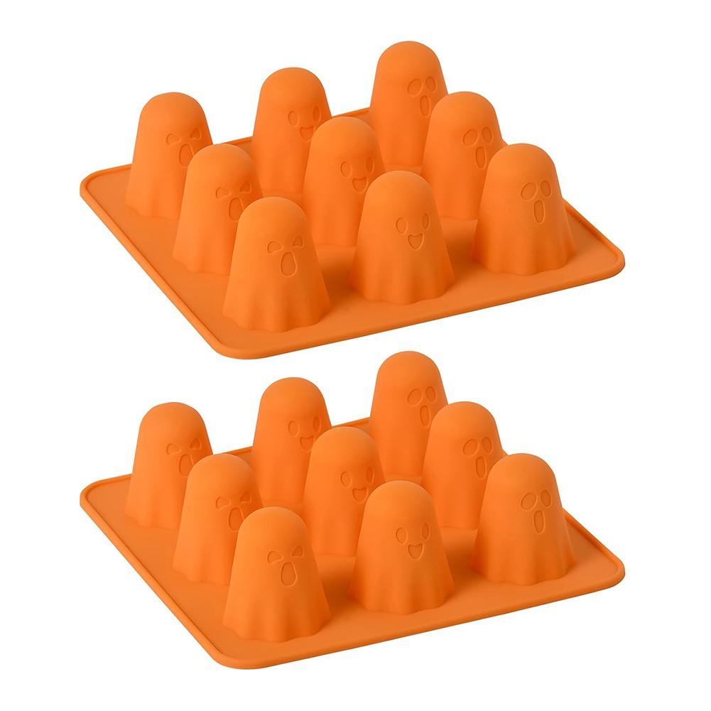 Halloween Silicone Moulds Wear Resist Holiday Kitchen Tools Multi-Purpose Cute Ghost Ice Mould for Jelly Chocolate Candy Gummy