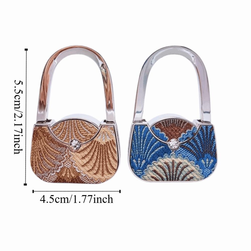 New Foldable Handbag Hook Cute Shape Portable Folding Bag Hook Alloy Material Lovely Design Purse Hanger Holder Home Decoration