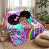 Rainbow Dreams Frame Theme blanket Lightweight Warm Flannel Blanket Decorative Throw Blanket for Home Decoration