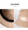 Women's Retro Black Wool Bucket Hat - Autumn/Winter Trendy Japanese Fashion.