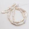 1String, 8×20-10×22mm White Natural Freshwater Pearls, Handmade Irregular Strips Pearl Beads for Jewelry Making DIY Necklace Bracelet Accessories 36cm