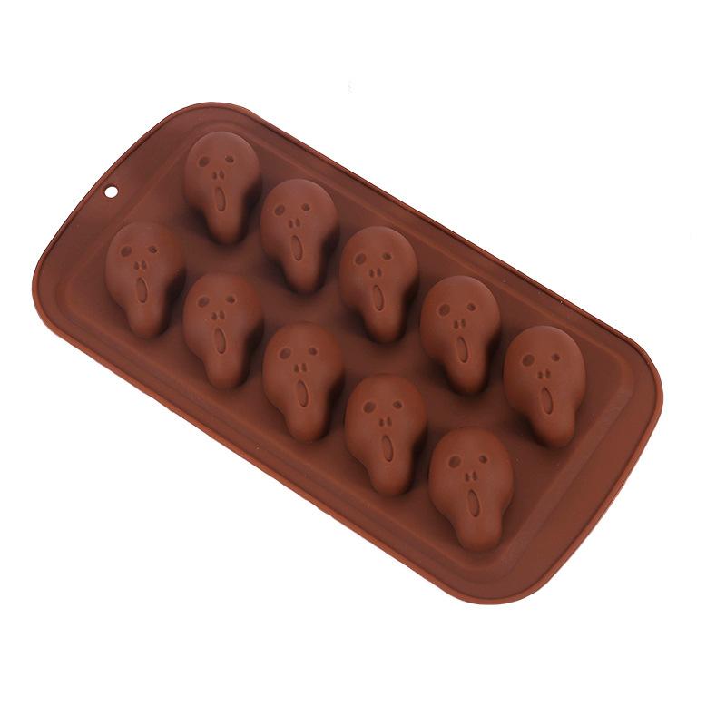 

Silicone chocolate mold 10 consecutive Halloween modeling baking utensils creative weird home kitchen mold