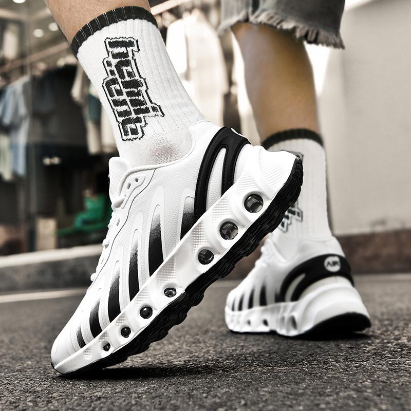 Men's and women's sports and leisure shoes are light and comfortable, breathable soft-soled running shoes, air cushion shock absorption es