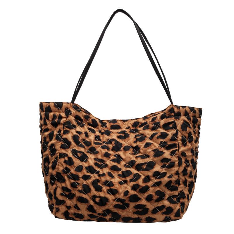 Casual Leopard Print Shoulder Canvas Bag Tote Bag New Korean Version Ins Commute To Work Casual Fashion Simple Cloth Bag