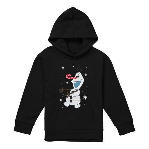 Frozen Childrens/Kids Olaf Candy Cane Christmas Pullover Hoodie