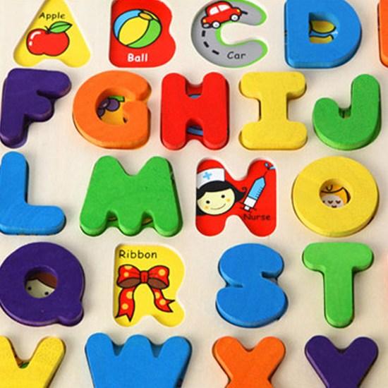 Todoribro Alphabet Three-dimensional Board Puzzle WOODENTOY-B, Korean Popular Puzzles