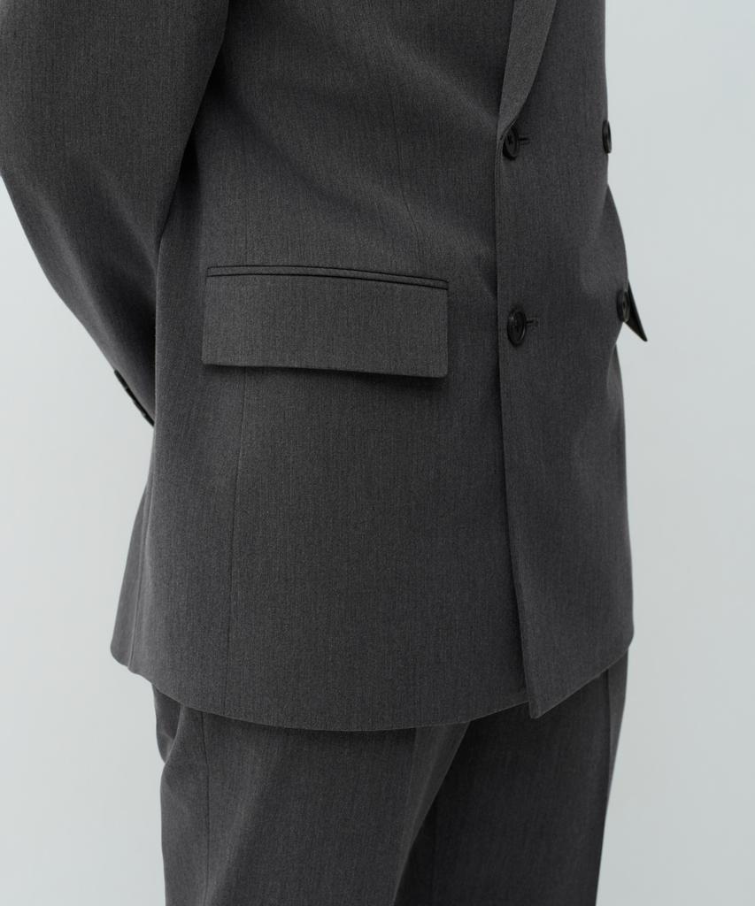 Musinsa Standard Oversized Double-Breasted Blazer [Medium Grey]