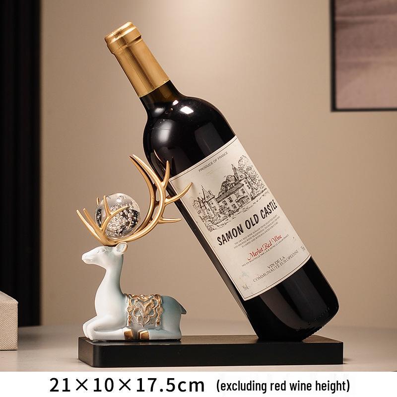 Modernes Hirsch Weinregal Ornament: Kreativer Flaschenhalter im leichten Luxus für Wohnzimmerdekoration