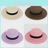 Summer Panama Straw Hat With Wide Brim For Stylish Outdoor Sun Protection