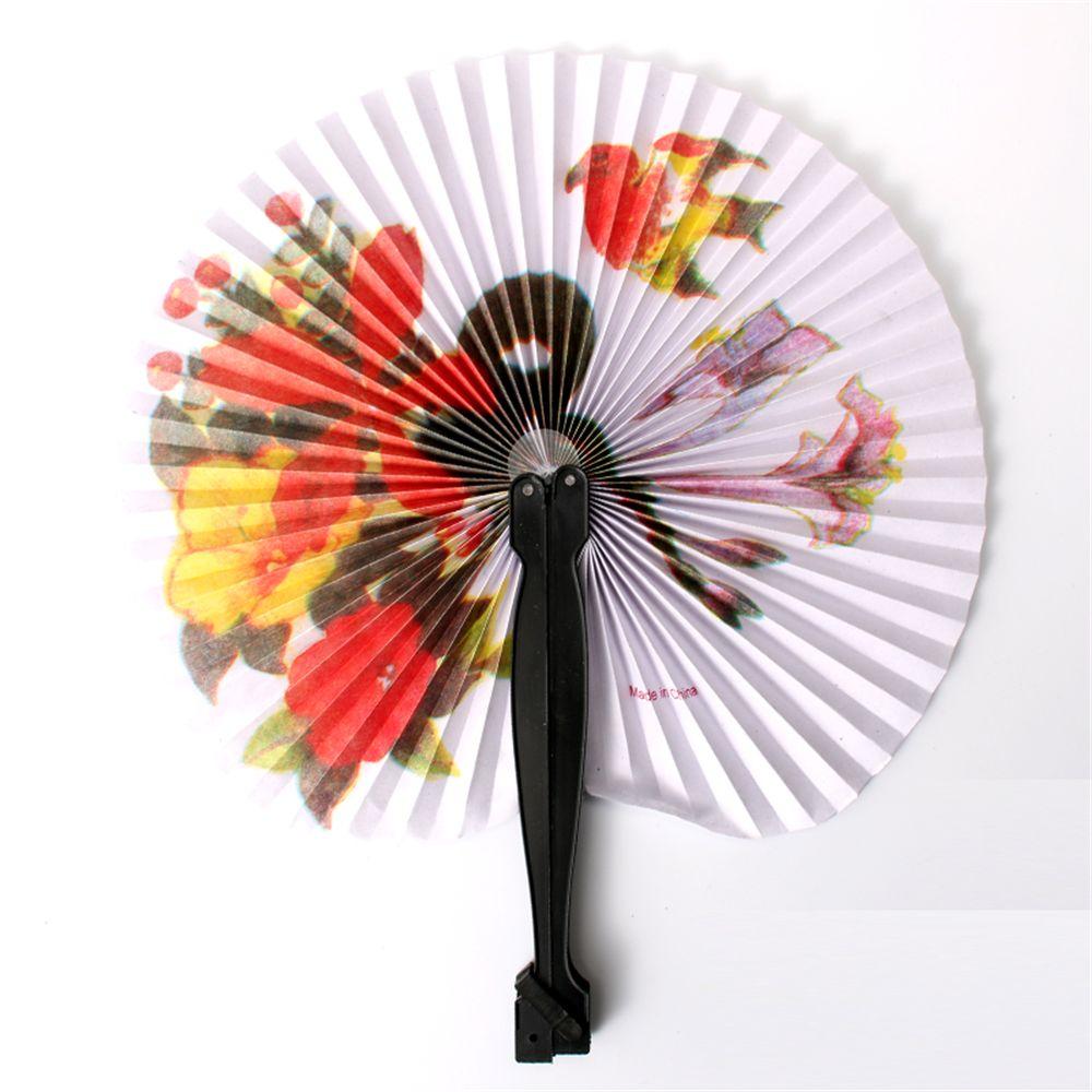 Womens Printed Favour Party Paper Folding Hand Fan Folding Fan Chinese Style Chinese paper fan