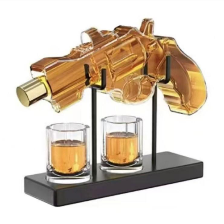 Gun Whiskey Decanter Sets With 2 Bullet Glasses Personalized Liquor Dispenser Liquor Scotch Bourbon Vodka Best Gifts for Dad
