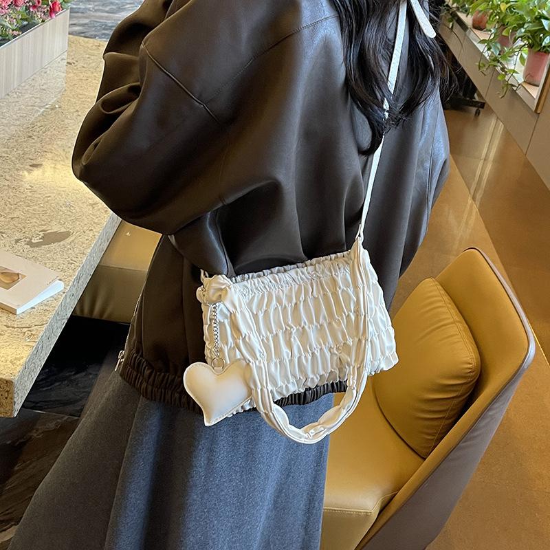 

Модная плиссированная сумка женская корейская версия трендовая сумка-мессенджер универсальная сумка-тоут 2024 новая высококачественная сумка через плечо