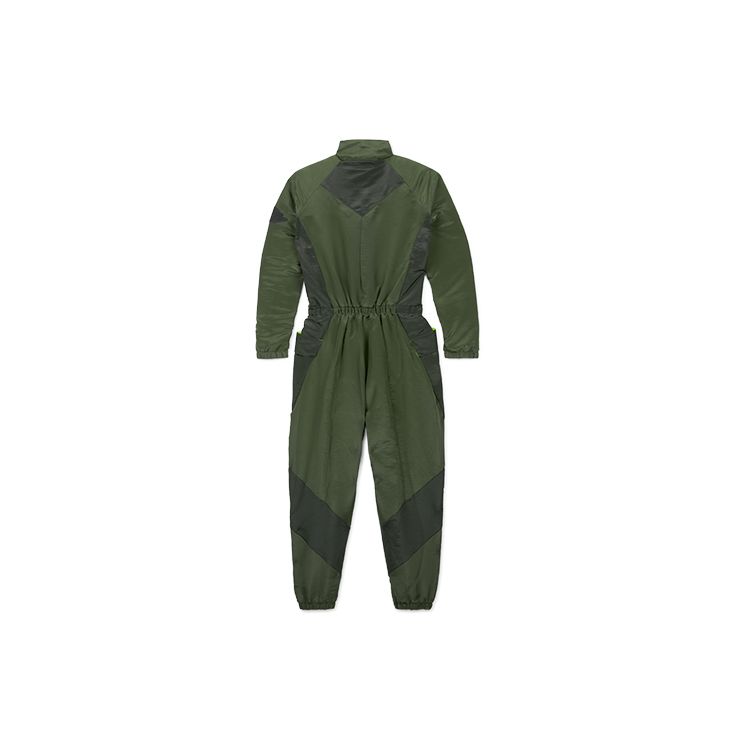 Jordan Flight Suit with Belt and Stand Collar Women Jumpsuit Green CQ6656-222