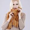 Women Hand Knitted Real Mink Fur Scarf Natural Warm Mink Fur Muffler Russia Lady Quality Tassel Genuine Mink Fur Scarves