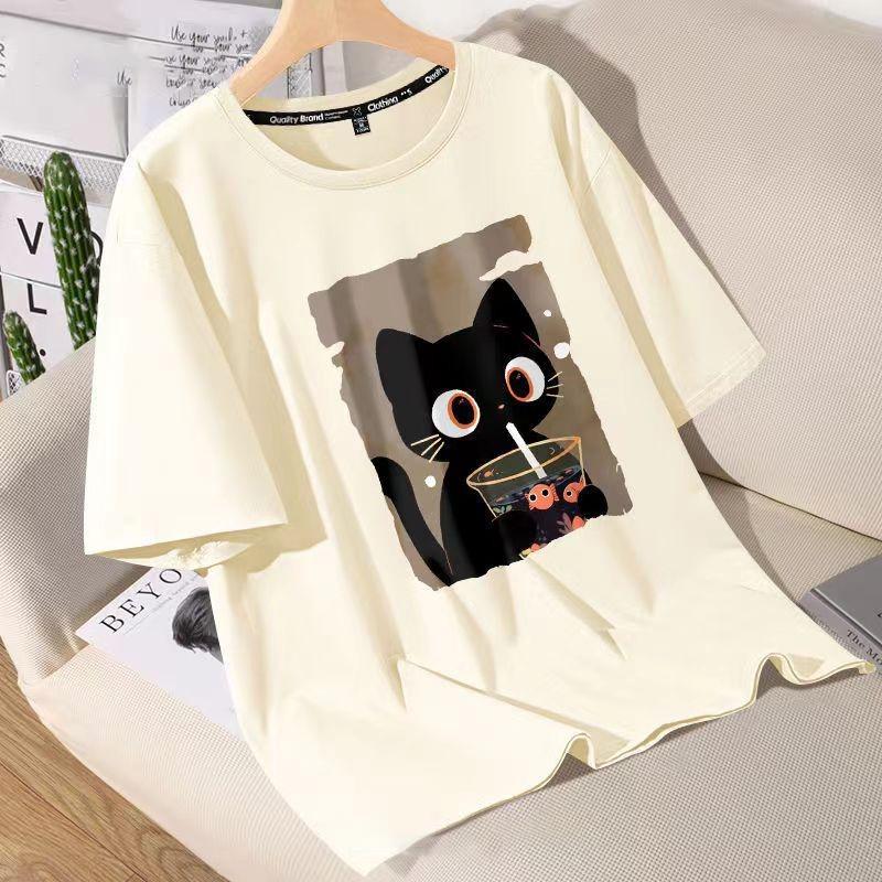 Funny Cartoon Cat 3D Printed Kids Adult T-shirt Summer Women's and Men's Casual Outdoor Girl and Boy Short Sleeve Tees Top Pullover