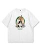 ORIGINALDAY Cat Graphic Short Sleeve T-Shirt Unisex Oversized White